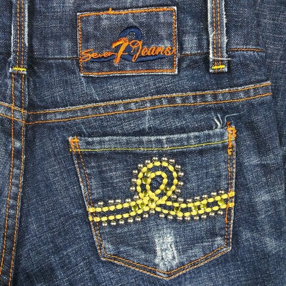 Seven 7 by Melissa McCarthy Women's Size 25 Blue Denim Regular Bootcut EUC - Picture 6 of 8